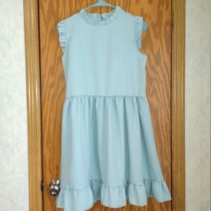 Blue ruffle dress
